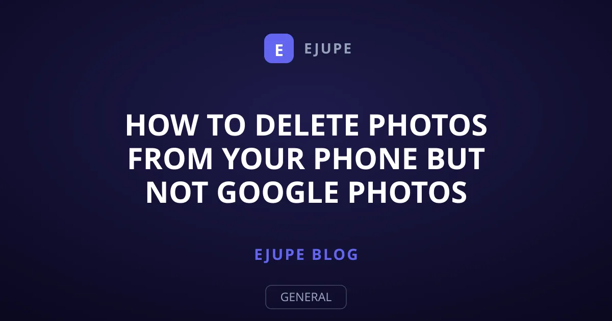 How to Delete Photos From Your Phone But Not Google Photos